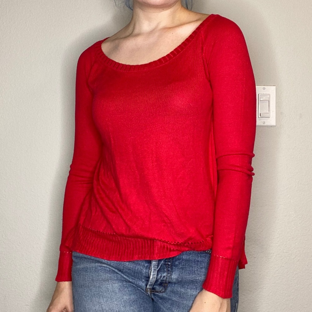 Racheal Roy Red Sweater size Small